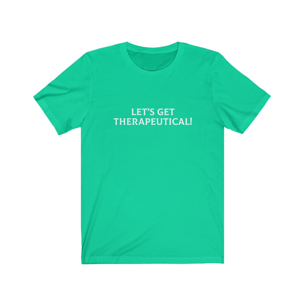 Unisex Jersey Short Sleeve Tee: RUNNING - Cheaper Than Therapy